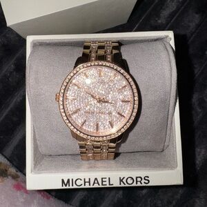 Michael Kors rose gold pave Watch
